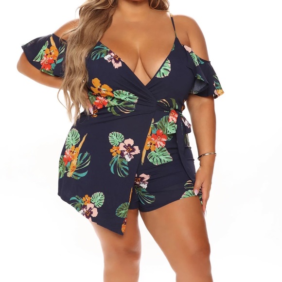 Vidette Floral romper-Navy - Picture 5 of 8